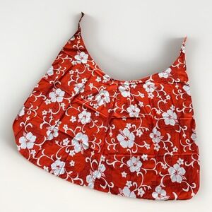 VTG Hilo Hattie Hawaiian Tiki Sarong Pareo Wrap Skirt Dress Hibiscus USA